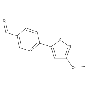 4-(3-Methoxy-1,2-thiazol-5-yl)benzaldehyde结构式