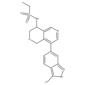 N-[8-(3-chloro-1H-indazol-6-yl)-3,4-dihydro-1H-pyrano[4,3-c]pyridin-4-yl]ethanesulfonamide Structure