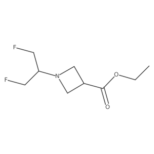 Ethyl 1-(1,3-difluoropropan-2-yl)azetidine-3-carboxylate Structure
