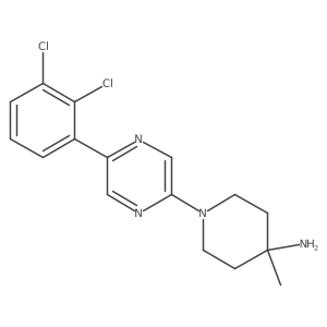 1-[5-(2,3-Dichlorophenyl)pyrazin-2-yl]-4-methylpiperidin-4-amine Structure