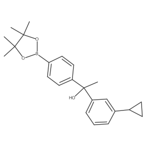 1-(3-Cyclopropylphenyl)-1-[4-(4,4,5,5-tetramethyl-1,3,2-dioxaborolan-2-yl)phenyl]ethanol Structure