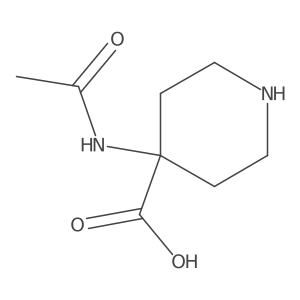 4-Acetamidopiperidine-4-carboxylic acid结构式