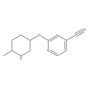 2-((6-Methylpiperidin-3-yl)oxy)isonicotinonitrile Structure