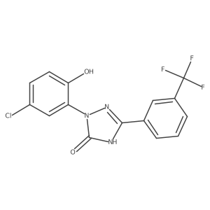 2-(2-Hydroxy-5-chlorophenyl)-5-[3-(trifluoromethyl)phenyl]-3,4-dihydro-2H-1,2,4-triazole-3-one Structure