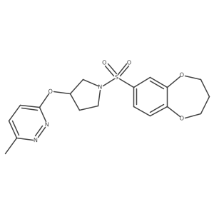 3-((1-((3,4-dihydro-2H-benzo[b][1,4]dioxepin-7-yl)sulfonyl)pyrrolidin-3-yl)oxy)-6-methylpyridazine Structure