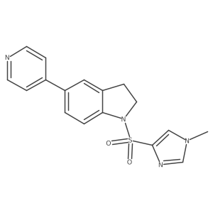 1-((1-methyl-1H-imidazol-4-yl)sulfonyl)-5-(pyridin-4-yl)indoline结构式