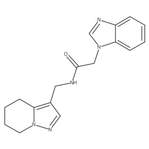 2-(1H-benzo[d]imidazol-1-yl)-N-((4,5,6,7-tetrahydropyrazolo[1,5-a]pyridin-3-yl)methyl)acetamide结构式