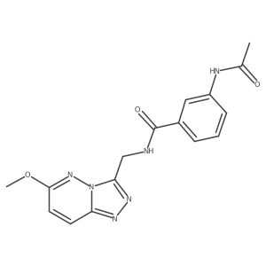 3-acetamido-N-((6-methoxy-[1,2,4]triazolo[4,3-b]pyridazin-3-yl)methyl)benzamide结构式