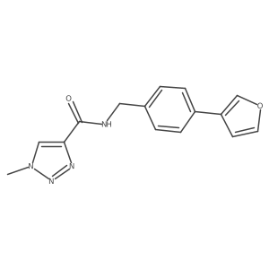 N-(4-(furan-3-yl)benzyl)-1-methyl-1H-1,2,3-triazole-4-carboxamide结构式