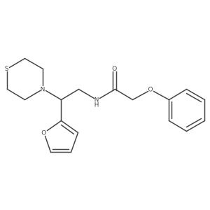 N-(2-(furan-2-yl)-2-thiomorpholinoethyl)-2-phenoxyacetamide结构式
