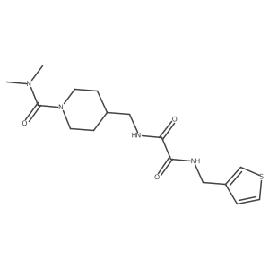 N1-((1-(dimethylcarbamoyl)piperidin-4-yl)methyl)-N2-(thiophen-3-ylmethyl)oxalamide结构式