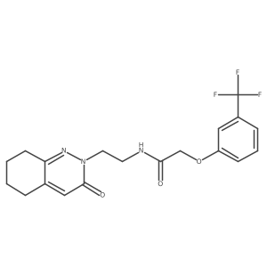 N-(2-(3-oxo-5,6,7,8-tetrahydrocinnolin-2(3H)-yl)ethyl)-2-(3-(trifluoromethyl)phenoxy)acetamide结构式