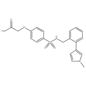 2-(4-(N-((2-(1-methyl-1H-pyrazol-4-yl)pyridin-3-yl)methyl)sulfamoyl)phenoxy)acetamide Structure
