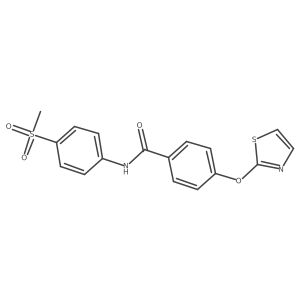 N-(4-(methylsulfonyl)phenyl)-4-(thiazol-2-yloxy)benzamide Structure