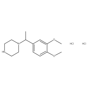 1-(1-(3,4-Dimethoxyphenyl)ethyl)piperazine 2hcl Structure