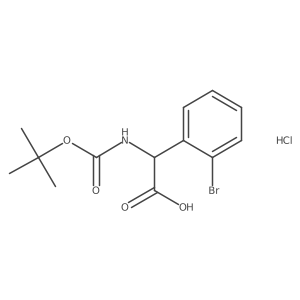 (S)-2-(2-Bromophenyl)-2-((tert-butoxycarbonyl)amino)acetic acid hydrochloride Structure