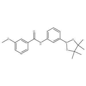 5-Methoxy-N-(3-(4,4,5,5-tetramethyl-1,3,2-dioxaborolan-2-yl)phenyl)nicotinamide结构式