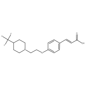 (Z)-3-(4-{2-[4-(Trifluoromethyl)piperidino]ethoxy}phenyl)-2-propenoic acid结构式