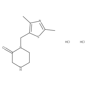 1-[(2,4-Dimethyl-1,3-thiazol-5-yl)methyl]piperazin-2-one dihydrochloride Structure