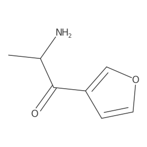 (2R)-2-amino-1-(furan-3-yl)propan-1-one结构式