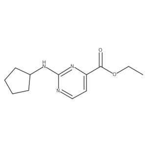 Ethyl 2-(cyclopentylamino)pyrimidine-4-carboxylate结构式