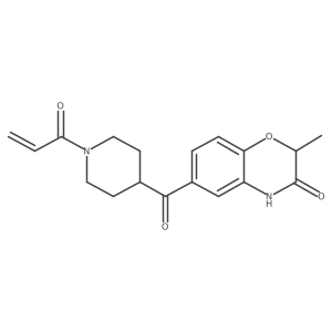 2-Methyl-6-(1-prop-2-enoylpiperidine-4-carbonyl)-4H-1,4-benzoxazin-3-one Structure