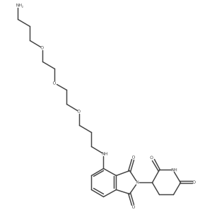 4-[3-[2-[2-(3-Aminopropoxy)ethoxy]ethoxy]propylamino]-2-(2,6-dioxo-3-piperidyl)isoindoline-1,3-dione结构式