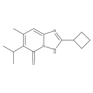 2-Cyclobutyl-7-methyl-6-(propan-2-yl)-[1,2,4]triazolo[1,5-a]pyridin-5-ol结构式