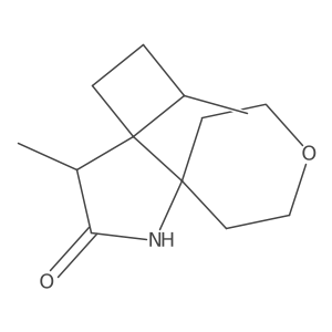 1,13-Dimethyl-8-oxa-11-azadispiro[3.0.5^{5}.3^{4}]tridecan-12-one结构式