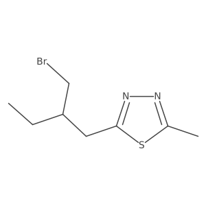 2-[2-(Bromomethyl)butyl]-5-methyl-1,3,4-thiadiazole结构式