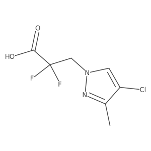 3-(4-chloro-3-methyl-1H-pyrazol-1-yl)-2,2-difluoropropanoic acid结构式