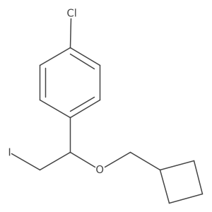 1-Chloro-4-[1-(cyclobutylmethoxy)-2-iodoethyl]benzene结构式