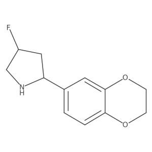 2-(2,3-Dihydro-1,4-benzodioxin-6-yl)-4-fluoropyrrolidine Structure