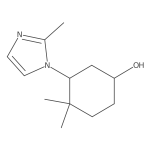 4,4-dimethyl-3-(2-methyl-1H-imidazol-1-yl)cyclohexan-1-ol Structure