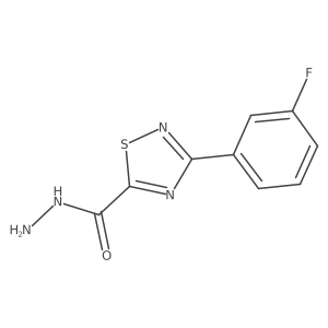 3-(3-Fluorophenyl)-1,2,4-thiadiazole-5-carbohydrazide结构式