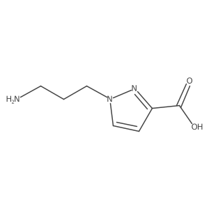 1-(3-aminopropyl)-1H-pyrazole-3-carboxylic acid结构式