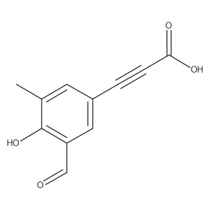 3-(3-Formyl-4-hydroxy-5-methylphenyl)prop-2-ynoic acid Structure