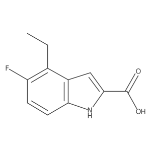 4-Ethyl-5-fluoro-1H-indole-2-carboxylic acid结构式