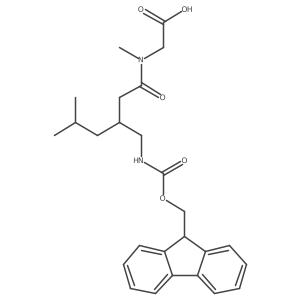 2-[(3S)-3-[({[(9H-fluoren-9-yl)methoxy]carbonyl}amino)methyl]-N,5-dimethylhexanamido]acetic acid Structure