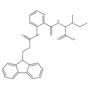 (2S,3S)-2-{[3-({[(9H-fluoren-9-yl)methoxy]carbonyl}amino)pyridin-2-yl]formamido}-3-methylpentanoic acid结构式