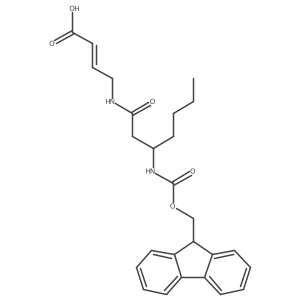 4-[(3S)-3-({[(9H-fluoren-9-yl)methoxy]carbonyl}amino)heptanamido]but-2-enoic acid Structure