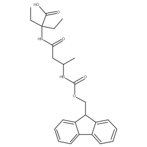 2-ethyl-2-[(3R)-3-({[(9H-fluoren-9-yl)methoxy]carbonyl}amino)butanamido]butanoic acid结构式