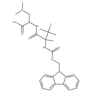 (2S)-3-(dimethylamino)-2-[2-({[(9H-fluoren-9-yl)methoxy]carbonyl}amino)-3,3,3-trifluoro-2-methylpropanamido]propanoic acid结构式