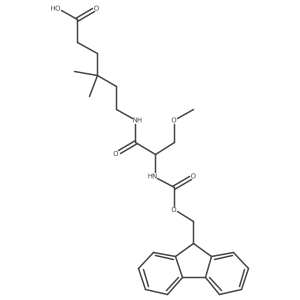 6-[2-({[(9H-fluoren-9-yl)methoxy]carbonyl}amino)-3-methoxypropanamido]-4,4-dimethylhexanoic acid结构式