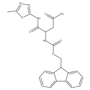 3-({[(9H-fluoren-9-yl)methoxy]carbonyl}amino)-3-[(5-methyl-1,3,4-thiadiazol-2-yl)carbamoyl]propanoic acid Structure