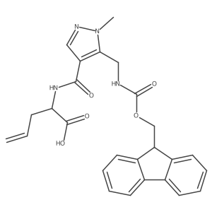2-({5-[({[(9H-fluoren-9-yl)methoxy]carbonyl}amino)methyl]-1-methyl-1H-pyrazol-4-yl}formamido)pent-4-enoic acid Structure