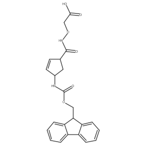 2-({[4-({[(9H-fluoren-9-yl)methoxy]carbonyl}amino)cyclopent-2-en-1-yl]formamido}oxy)acetic acid Structure