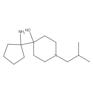 4-(1-Aminocyclopentyl)-1-(2-methylpropyl)piperidin-4-ol Structure