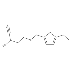 2-Amino-4-{[(5-ethylfuran-2-yl)methyl]sulfanyl}butanenitrile Structure