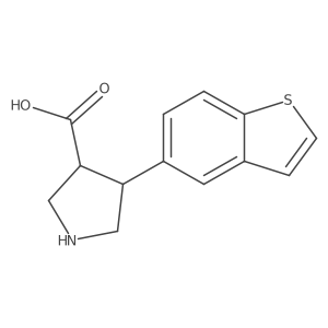 4-(1-Benzothiophen-5-yl)pyrrolidine-3-carboxylic acid结构式